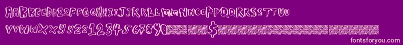 Boulderscare Font – Pink Fonts on Purple Background