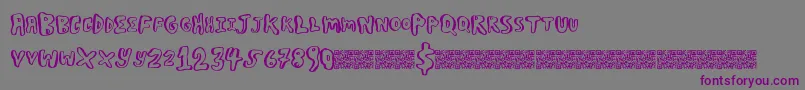 Boulderscare Font – Purple Fonts on Gray Background