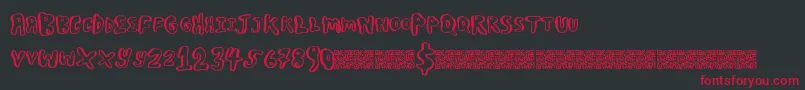 Boulderscare Font – Red Fonts on Black Background
