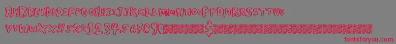 Boulderscare Font – Red Fonts on Gray Background