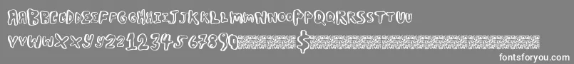 Boulderscare Font – White Fonts on Gray Background