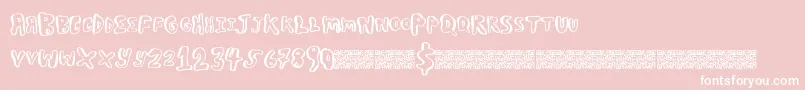 Boulderscare Font – White Fonts on Pink Background