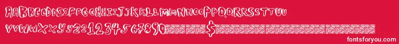 Boulderscare Font – White Fonts on Red Background