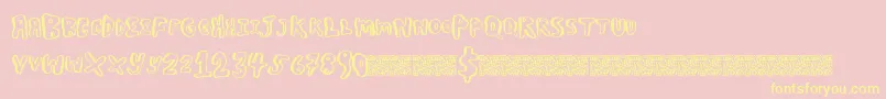 Boulderscare Font – Yellow Fonts on Pink Background
