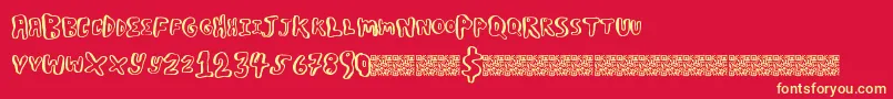 Boulderscare Font – Yellow Fonts on Red Background