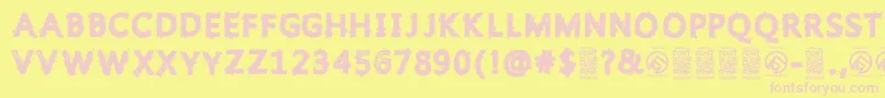 GristledfontRegular Font – Pink Fonts on Yellow Background