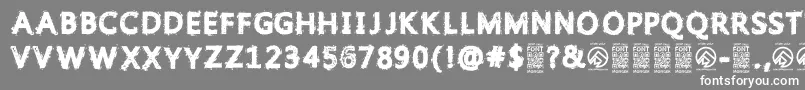 フォントGristledfontRegular – 灰色の背景に白い文字