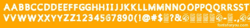 フォントGristledfontRegular – オレンジの背景に白い文字