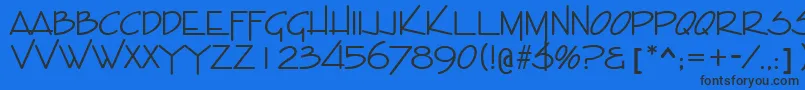 EntebbeRegular Font – Black Fonts on Blue Background