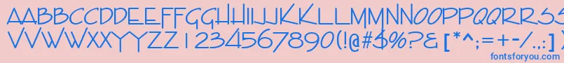 EntebbeRegular Font – Blue Fonts on Pink Background