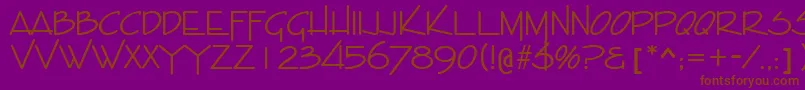 EntebbeRegular Font – Brown Fonts on Purple Background