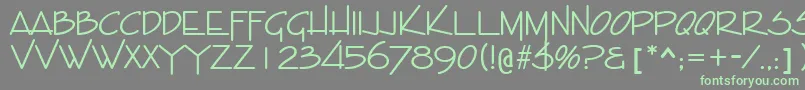 EntebbeRegular Font – Green Fonts on Gray Background