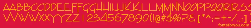 EntebbeRegular Font – Orange Fonts on Red Background