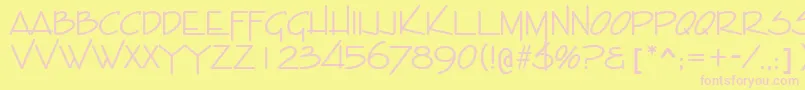 EntebbeRegular Font – Pink Fonts on Yellow Background
