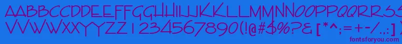 EntebbeRegular Font – Purple Fonts on Blue Background