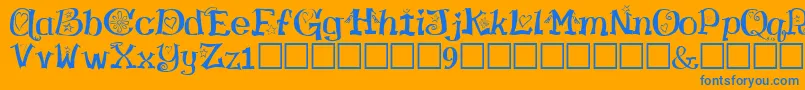 Hamlake Font – Blue Fonts on Orange Background