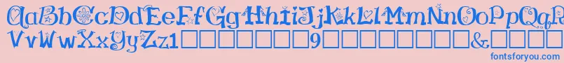 Hamlake Font – Blue Fonts on Pink Background