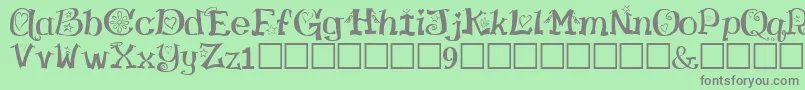Hamlake Font – Gray Fonts on Green Background