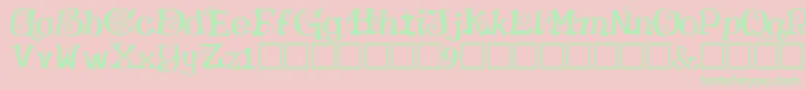 Hamlake Font – Green Fonts on Pink Background