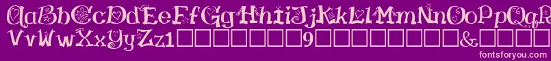 Hamlake Font – Pink Fonts on Purple Background
