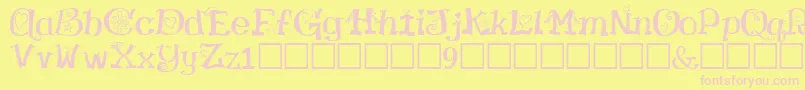 Hamlake Font – Pink Fonts on Yellow Background