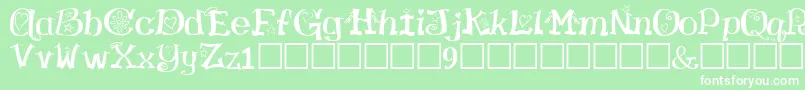 Hamlake Font – White Fonts on Green Background