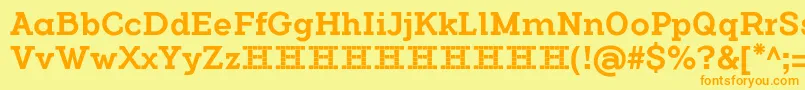 FlamanteCairo Font – Orange Fonts on Yellow Background
