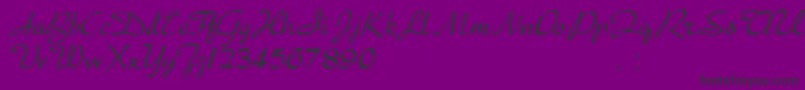 Presto Font – Black Fonts on Purple Background