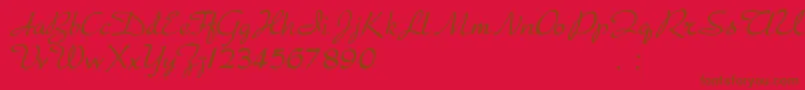 Presto-fontti – ruskeat fontit punaisella taustalla