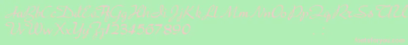 Presto Font – Pink Fonts on Green Background