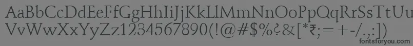 フォントVaniel1 – 黒い文字の灰色の背景