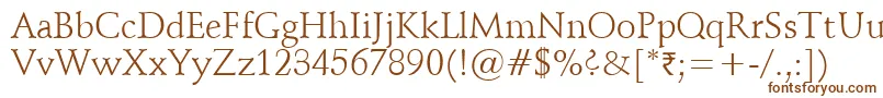 Шрифт Vaniel1 – коричневые шрифты на белом фоне