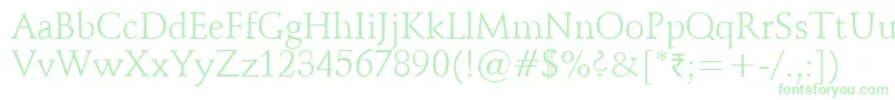 Vaniel1 Font – Green Fonts on White Background