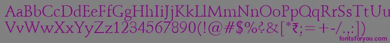 Шрифт Vaniel1 – фиолетовые шрифты на сером фоне
