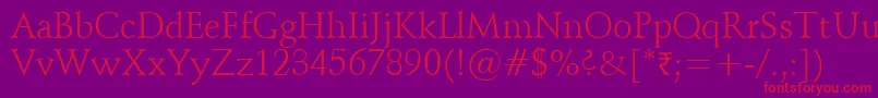 Vaniel1 Font – Red Fonts on Purple Background