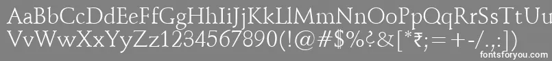 フォントVaniel1 – 灰色の背景に白い文字