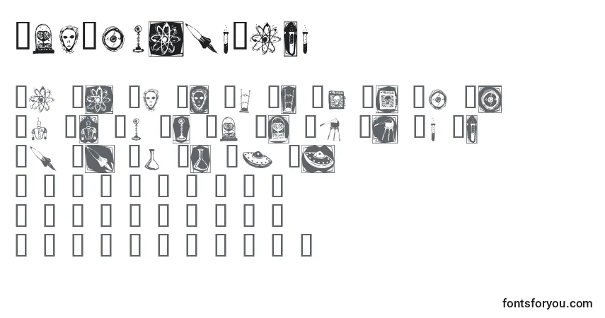 Schriftart DocNimbusBats – Alphabet, Zahlen, spezielle Symbole