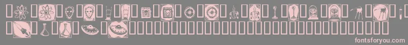 DocNimbusBats Font – Pink Fonts on Gray Background
