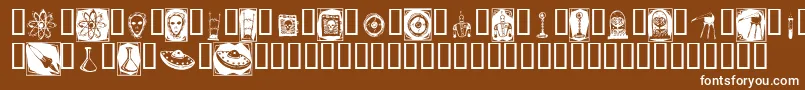 DocNimbusBats Font – White Fonts on Brown Background