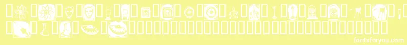 DocNimbusBats Font – White Fonts on Yellow Background
