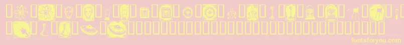 DocNimbusBats Font – Yellow Fonts on Pink Background
