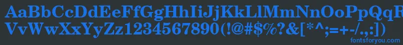 NewmilleniumschlbkBoldsh Font – Blue Fonts on Black Background