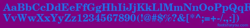 NewmilleniumschlbkBoldsh Font – Blue Fonts on Purple Background