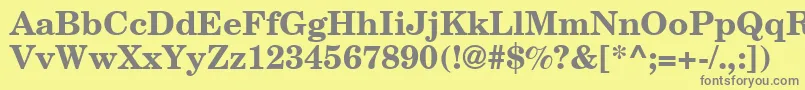 NewmilleniumschlbkBoldsh Font – Gray Fonts on Yellow Background