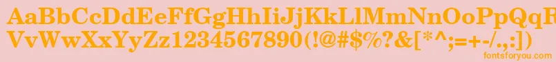 NewmilleniumschlbkBoldsh Font – Orange Fonts on Pink Background