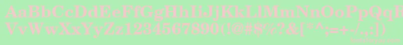 NewmilleniumschlbkBoldsh Font – Pink Fonts on Green Background
