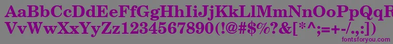 NewmilleniumschlbkBoldsh Font – Purple Fonts on Gray Background