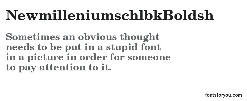 Review of the NewmilleniumschlbkBoldsh Font