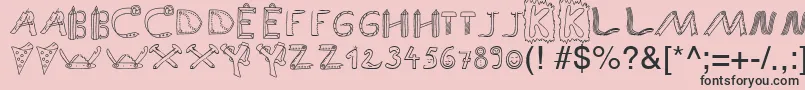 SpAnlaut9Db Font – Black Fonts on Pink Background