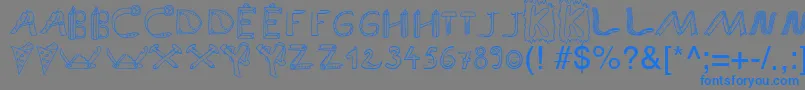 SpAnlaut9Db-Schriftart – Blaue Schriften auf grauem Hintergrund